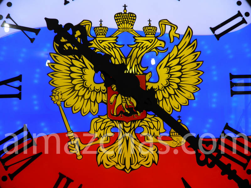 Часы с гербом РФ, фото три